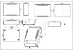 Boite DIY métal/plastique 4 pièces pour électronique 282x80x220mm - noir