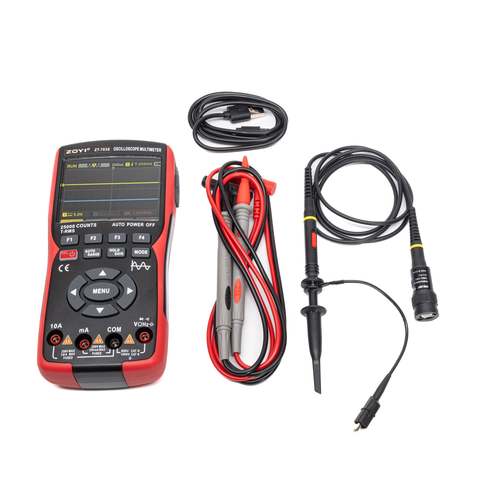 ZOYI ZT-703S 3V1 - multimètre avec oscilloscope et générateur de fonctions