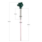 sonde de température WRN-122 (0-1300°C) pour fours industriels et de crémation