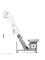 Convoyeur à godets incliné CV-2500 pour machines d'emballage verticales