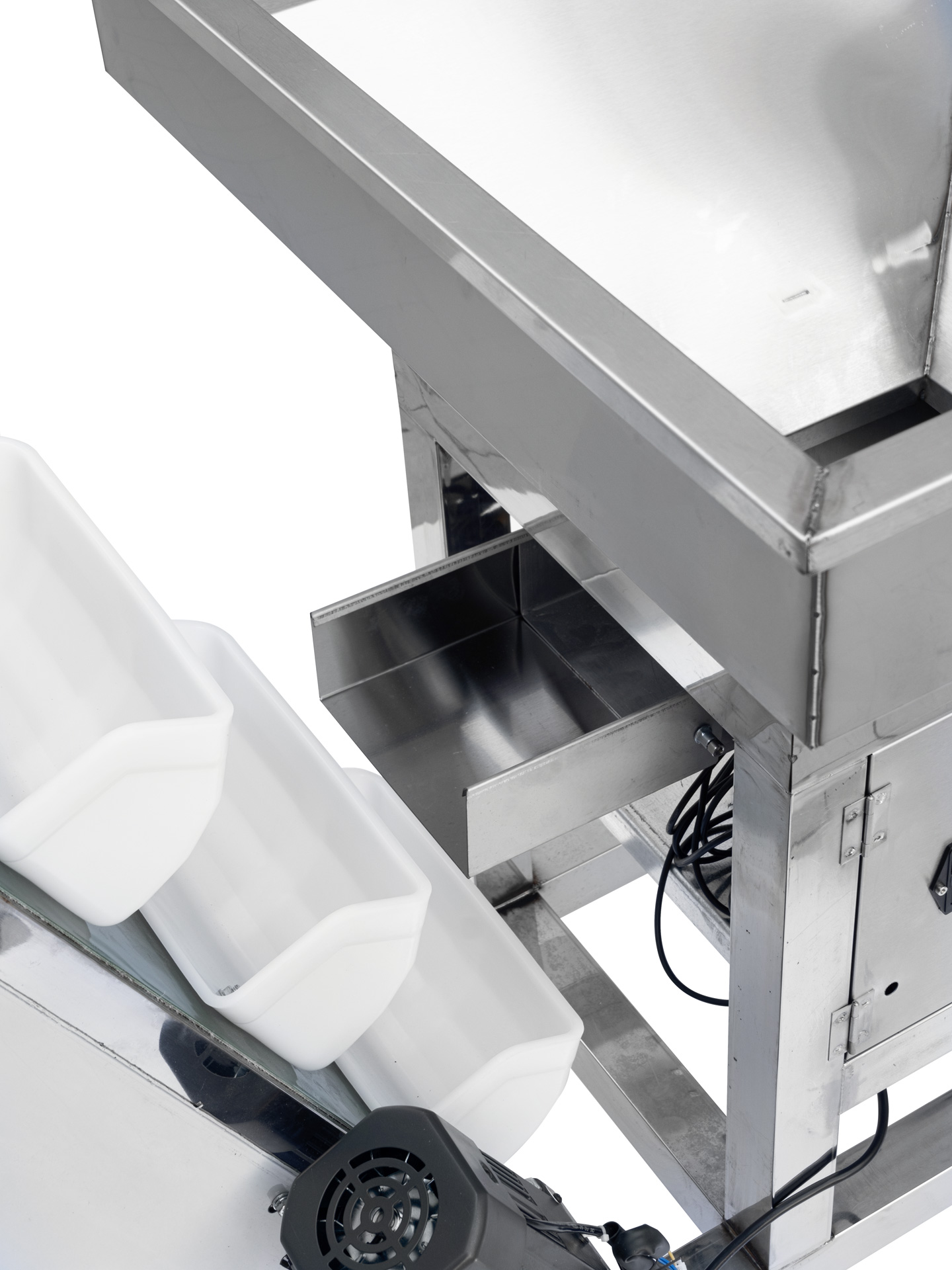 Convoyeur à godets incliné CV-2500 pour machines d'emballage verticales